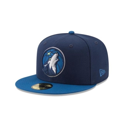 Blue Minnesota Timberwolves Hat - New Era NBA 2Tone 59FIFTY Fitted Caps USA3916072